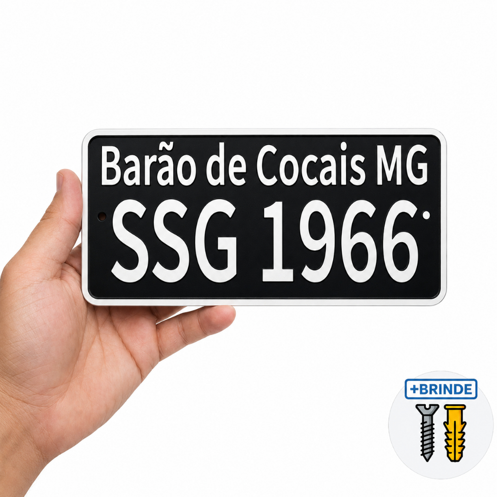 Placa de Endereço Personalizada 10x21 Casa, Loja, Empresa, Condominio, Residencial