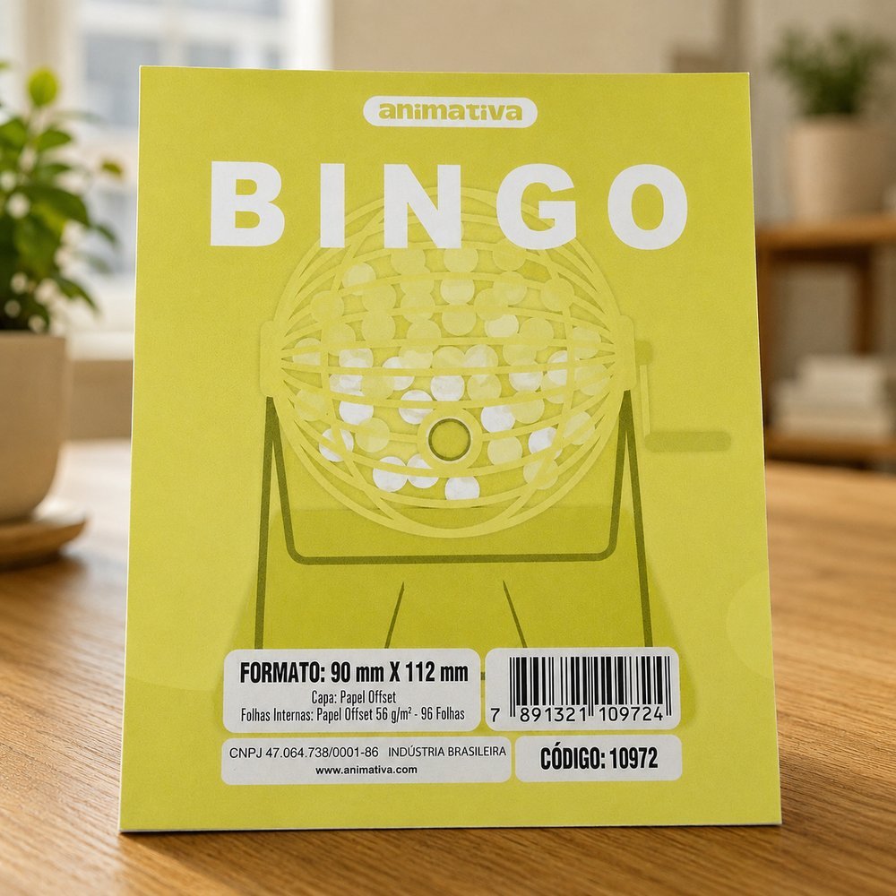 Cartela Bingo 96 Folhas Sortido Jogo Diversao Familia Reuniao Bar Festa Entretenimento Facil Usar Alta Qualidade