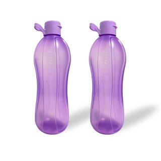 Conjunto 2 Garrafa Squeeze Plástico 2L Tampa Colorida Alça Bico Articulável Água Fit Corrida