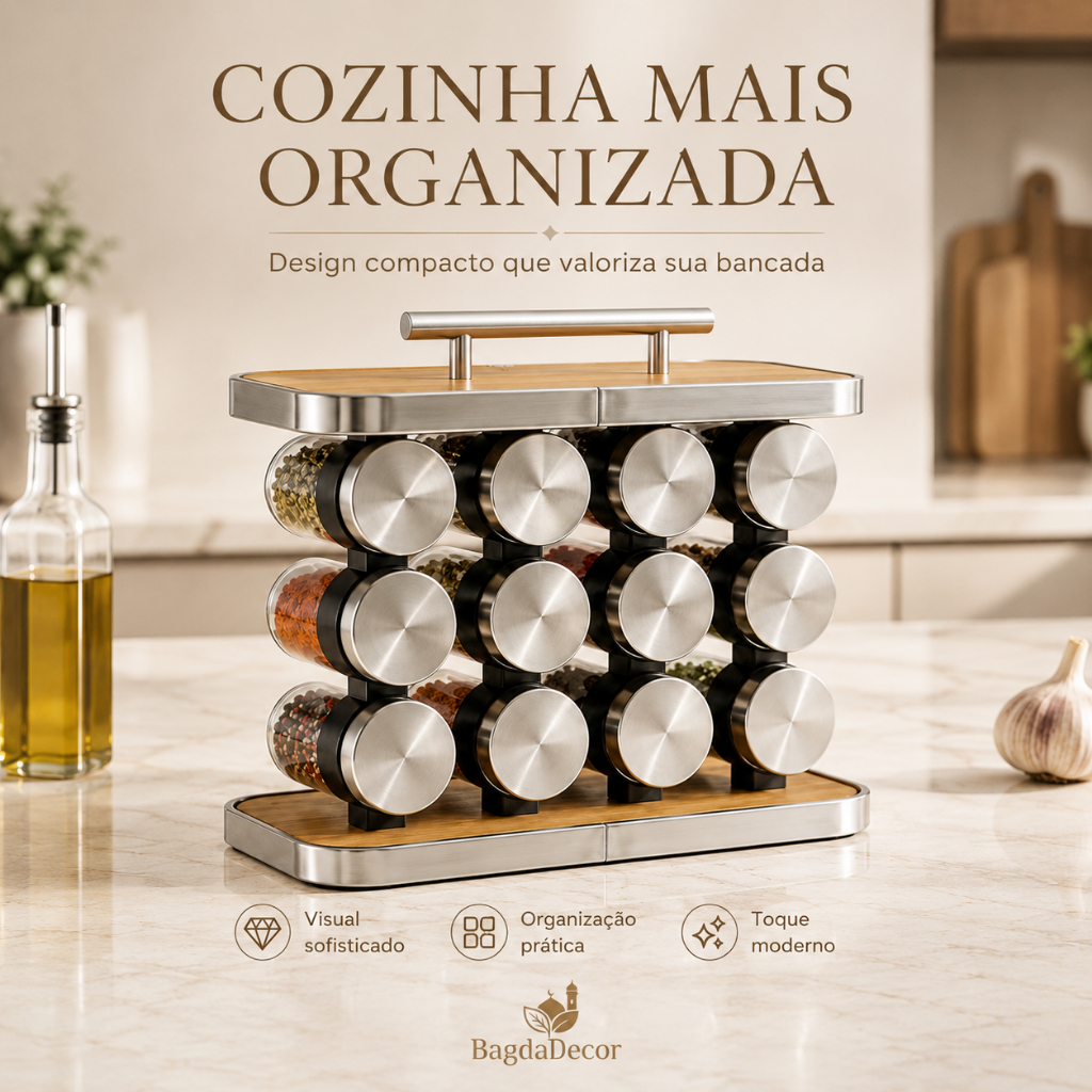 ✅ Porta Temperos  Vidro – Organização, Estilo e Praticidade na Cozinha🔝