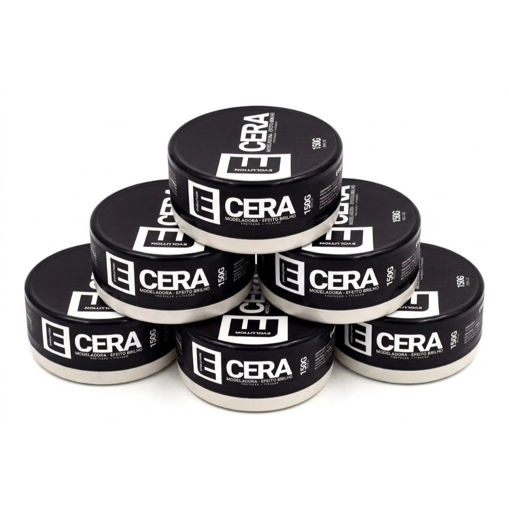 6 CERA MODELADORA EFEITO BRILHO 150G EVOLUTION BARBER