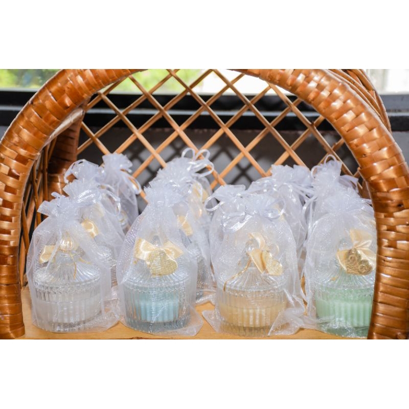 Lembrancinha Vela Aromática na Bomboniere de Vidro Personalizada - Casamento e Bodas, aniversários, batizados e eventos.