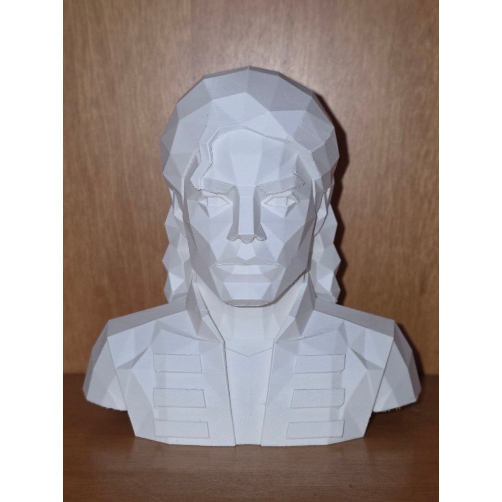 Busto Michael Jackson Low Poly Decorativo Colecionável