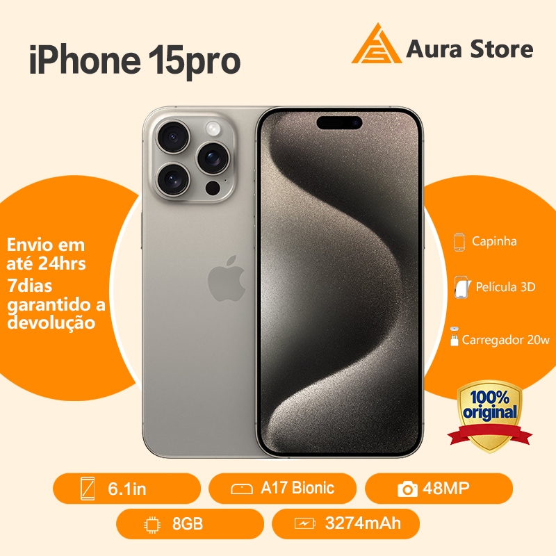 Celular Iphone  15 Pro 128gb/ 256gb 100% Original Com Garantia- Vitrine