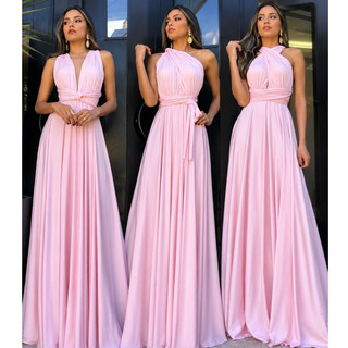 vestido Longo Várias Formas Infinity Multiformas Multiuso Festas Casamento Madrinhas Form…