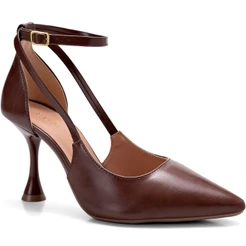 Scarpin Feminino Lumiss Bico Fino Salto Alto Fino Confortável Fivela Elegante Casual Básico