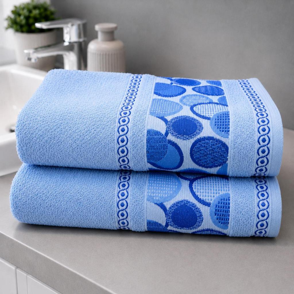 Kit 2 Toalha de Banho Bolha 100% Algodão Maciez Premium 70x135cm  Design em Bolha de Sabao Unissex