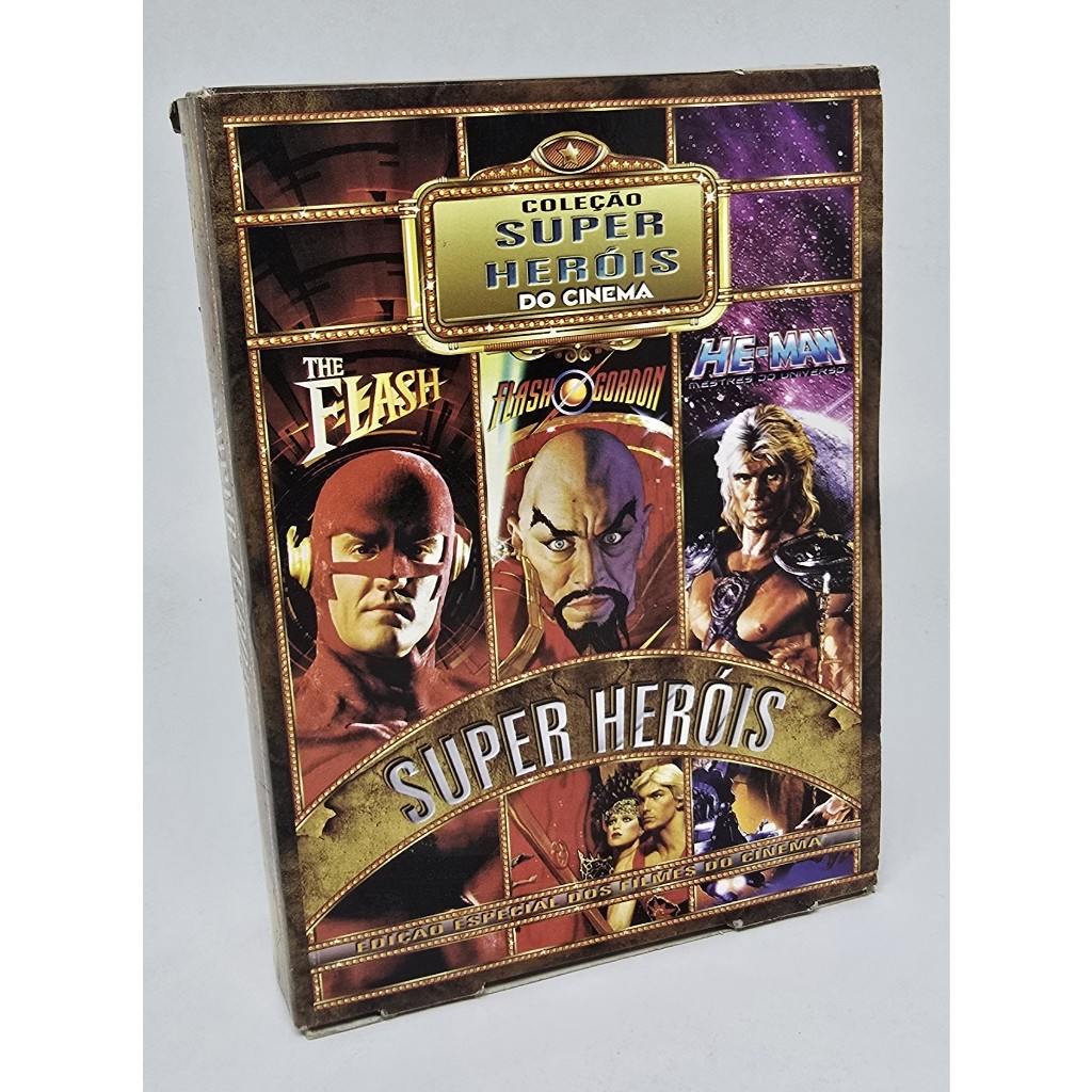 DVD Box Super Heróis do Cinema - The Flash + Flash Gordon + He-Man