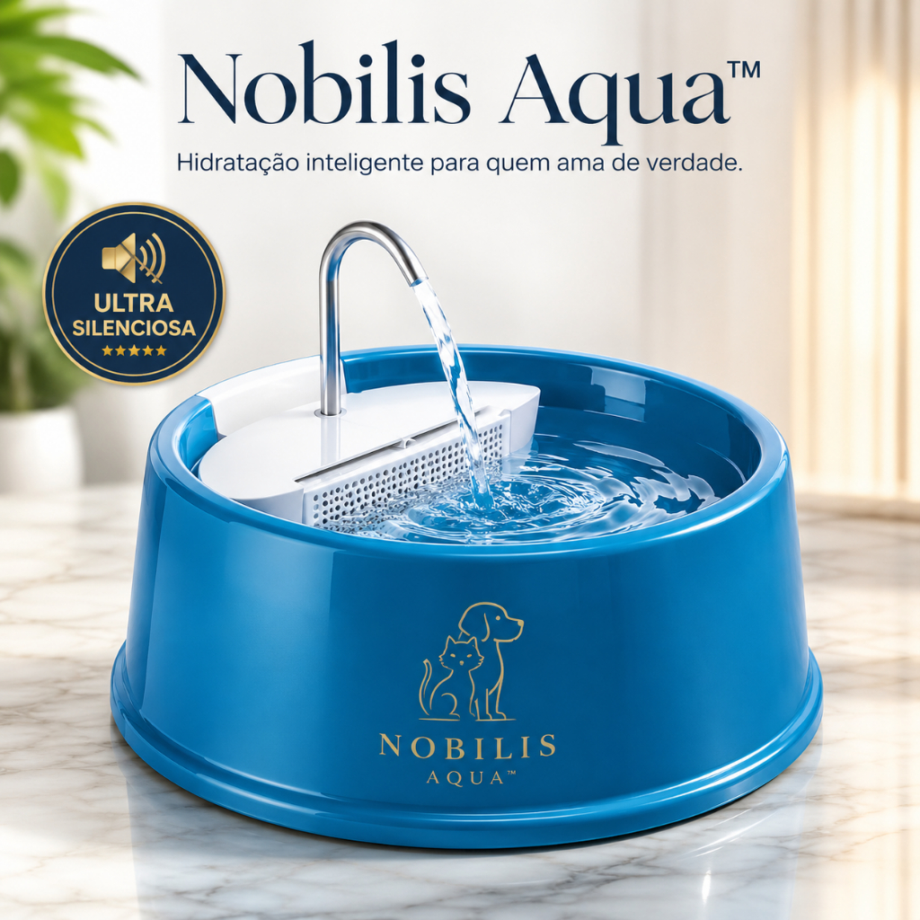 Fonte Bebedouro Automatica Pet Joy Furacao Bivolt Azul Para Gatos Caches Dispenser Agua Refil Facil Limpeza