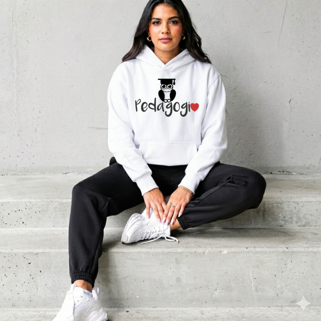 Conjunto de Moletom Blusa e Calça ou Só Blusa Pedagogia para dar Aula Blusa de Frio Inverno