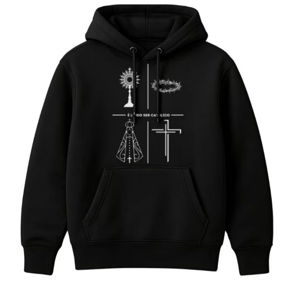 Blusa Moletom Religiosa Jesus Cristo Nossa Senhora Confortável Católica