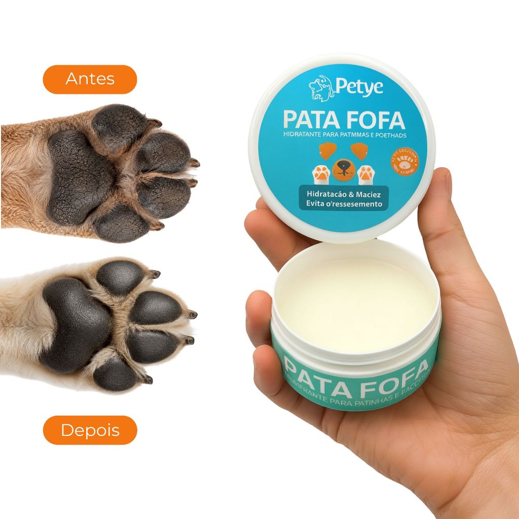 Pata Fofa Petyc Hidratante Natural Cachorros e Gatos Creme Para Patinhas e Nariz Anti-Ressecamento Balm Pet