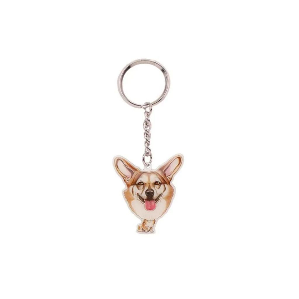 Chaveiro de Metal Heads Cachorro Raça Pembroke Welsh Corgi