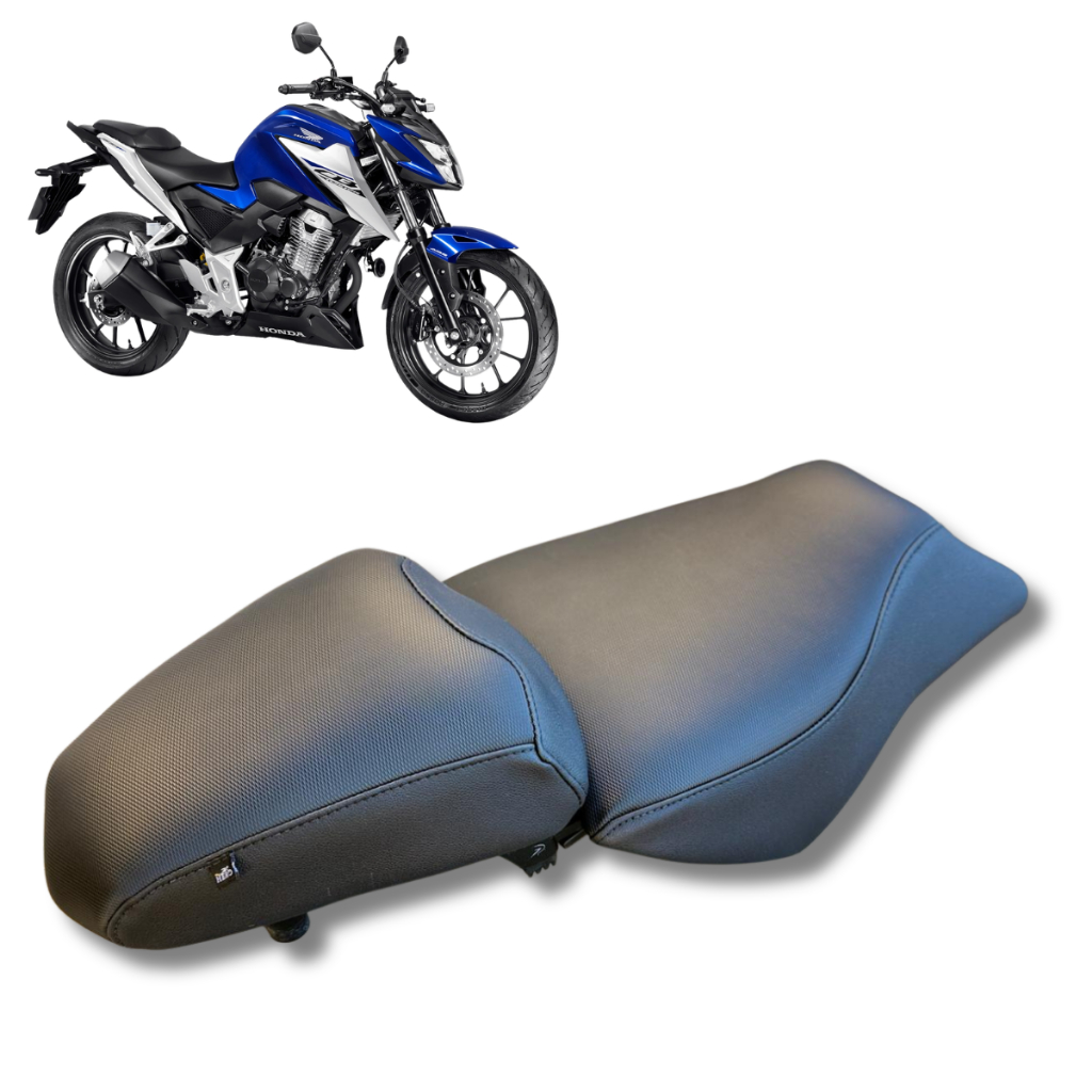 Capa Confort Antiderrapante Banco Moto Honda Cb300f Twister Almofada Espuma