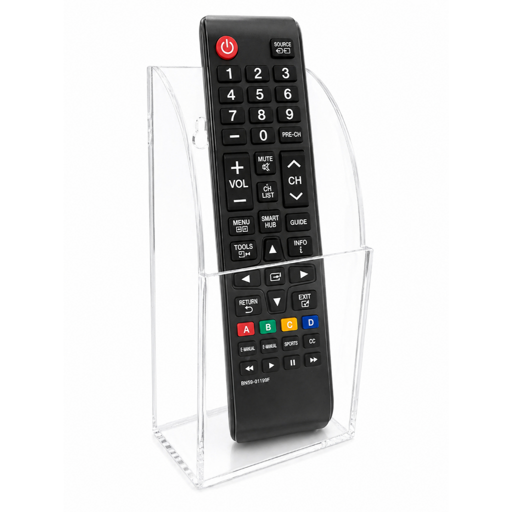 Suporte de Controle Remoto de Parede para 1 Controle de TV e Ar Condicionado, Porta Controle Remoto
