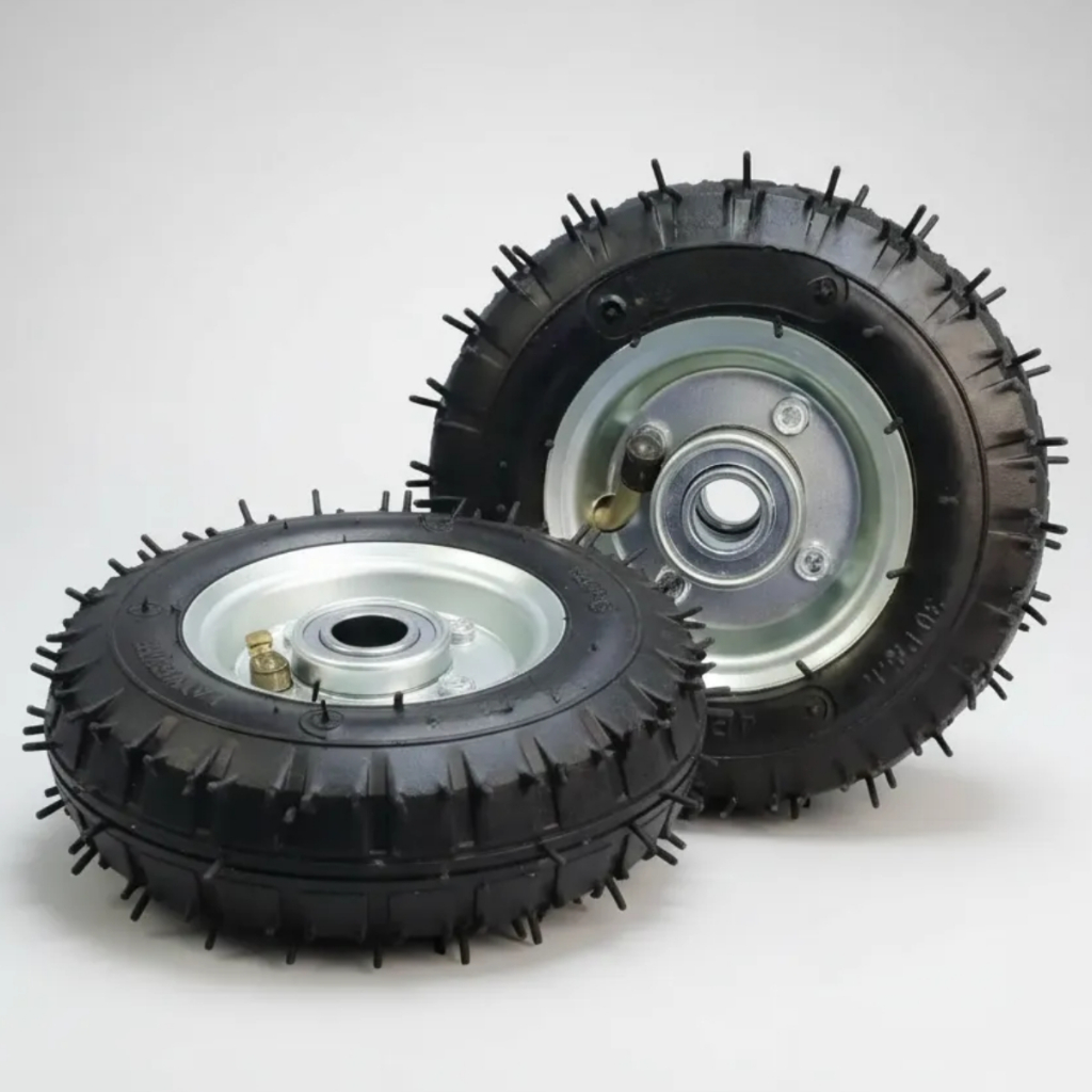 Kit 2 Pneus Completos 6x2 Plataforma Carrinho De Mão Carga 4 Lonas