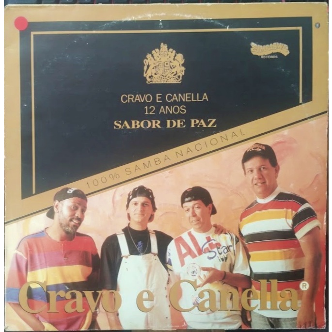 Lp Vinil Cravo E Canela - Sabor De Paz -100% Samba Nacional - la vem o negão