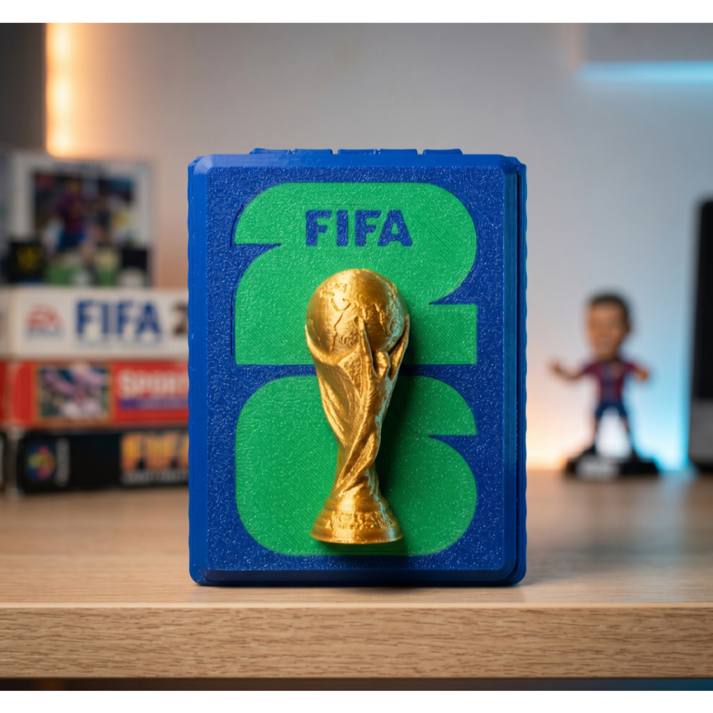 Porta Figurinhas Copa do Mundo 2026 - Com Taça Case Panini FIFA Caixa Organizadora Álbum Grande