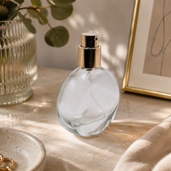 5uni ou 10uni Frasco Perfume 30ml Vidro C/ Válvula Spray Dourada – Uso para Perfume e Essência