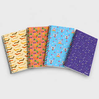 Caderno Espiral Capa Dura 160 Folhas Pequeno 14 cm x 20 cm Credeal