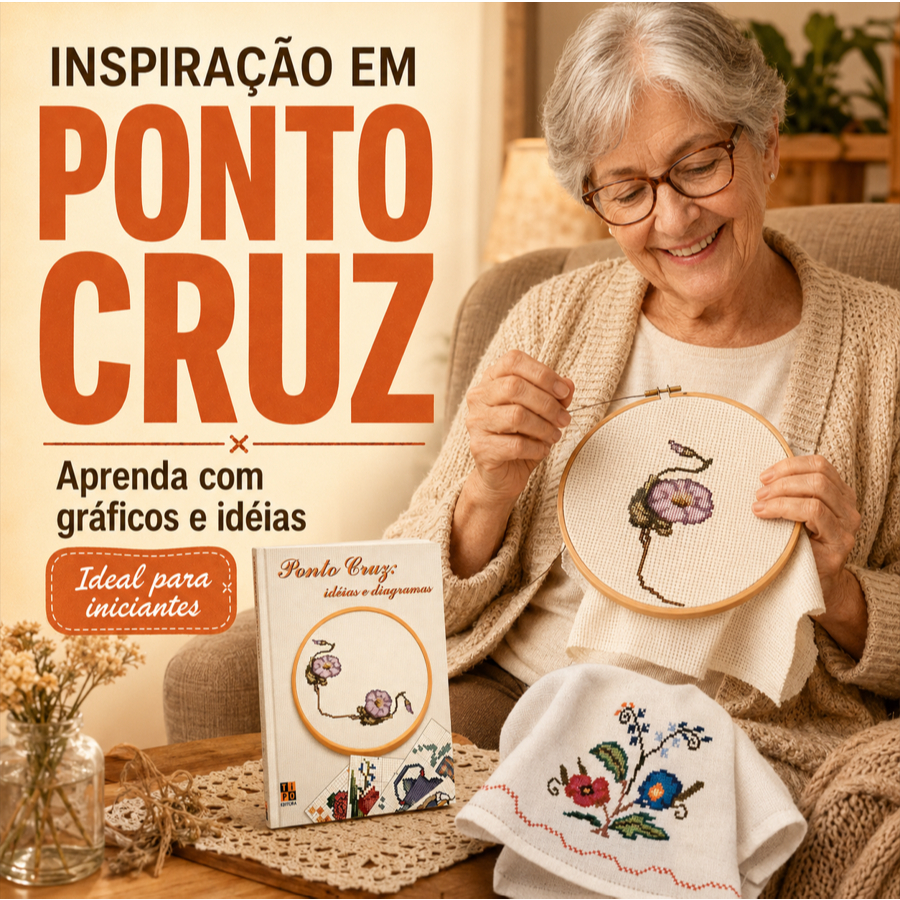 Livro Ponto Cruz Ideias e Diagramas | Gráficos, Dicas e Modelos para Bordar