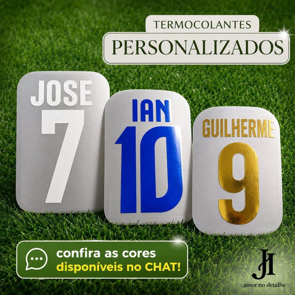 Infantil - Nomes e Números Personalizados para Camisas de Futebol - Filme de Recorte Termocolante
