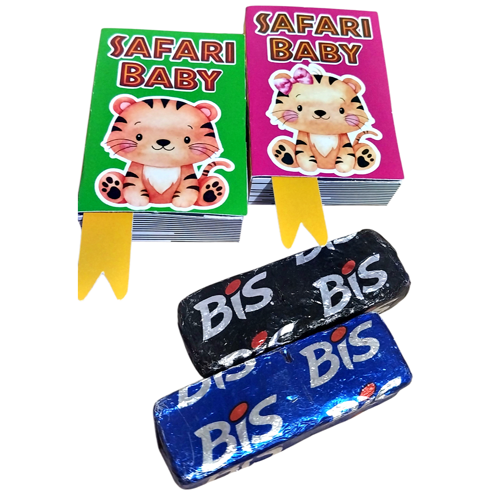 Mini Livro Safari Baby Porta Bis Lembrancinha Safari Baby Chá De Bebê Aniversário Infantil Safari baby - cod Sb01