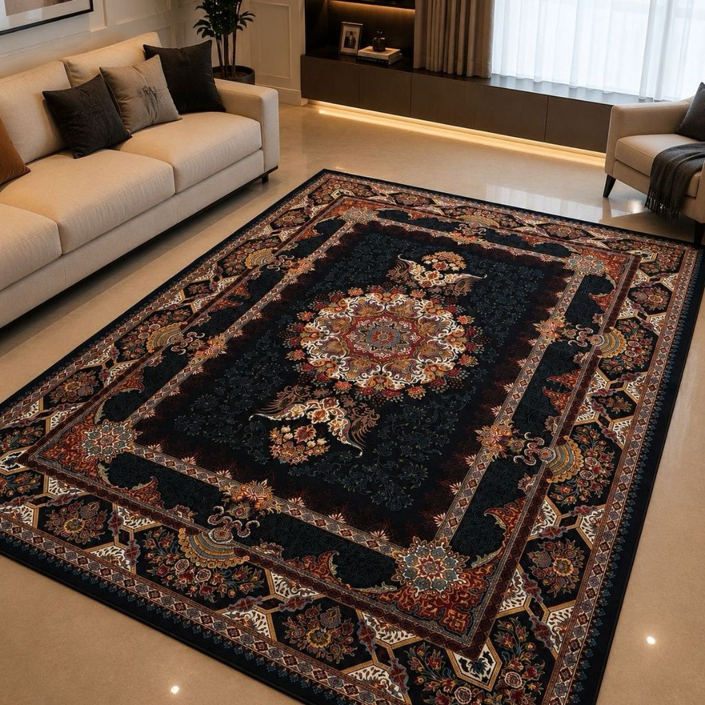 Tapete Belga Exclusivo 2,00x2,40 Estampado Decorativo p/ Sala Antiderrapante