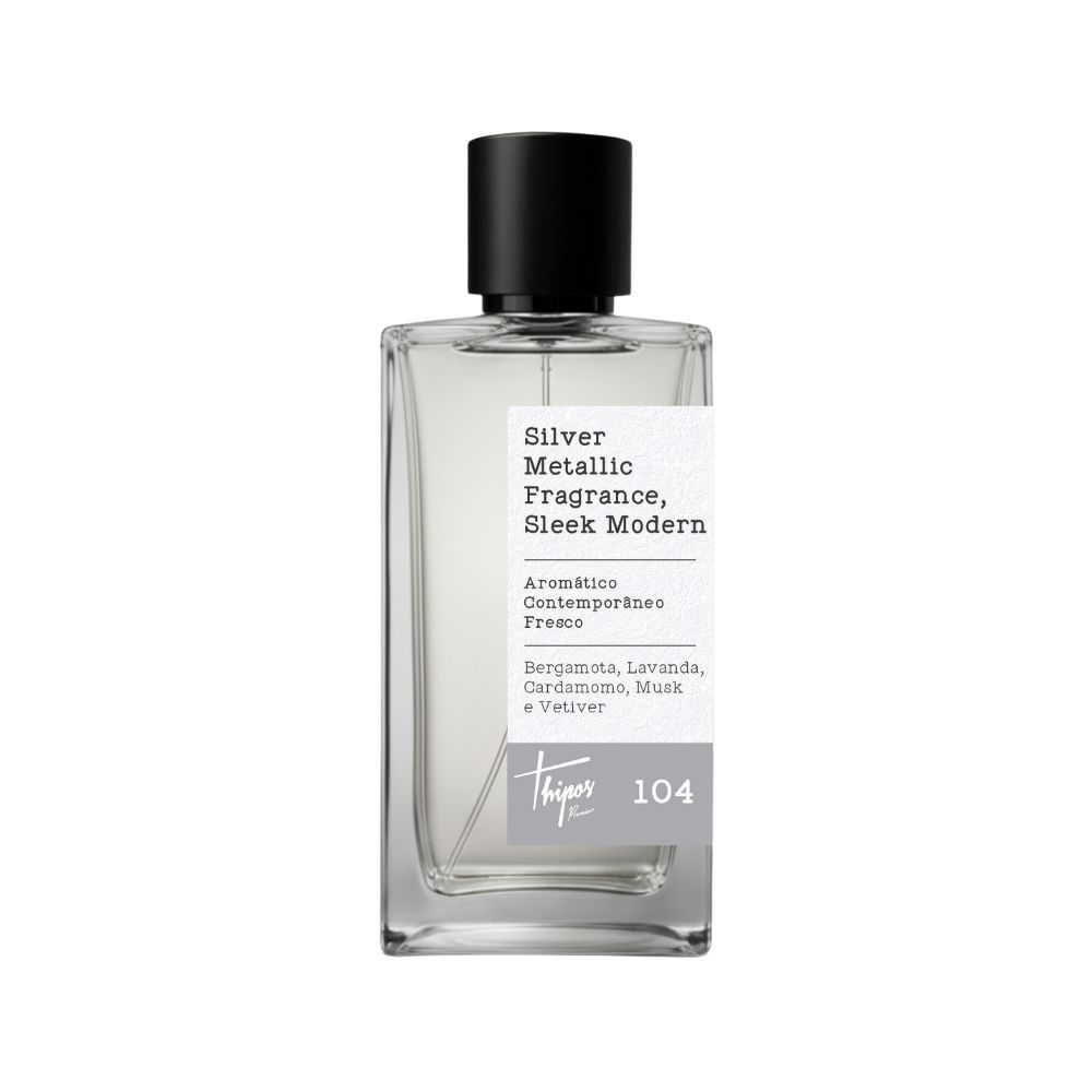Perfume Masculino Thipos 104 - Silver Metallic Fragrance, Sleek Modern - 100 ml