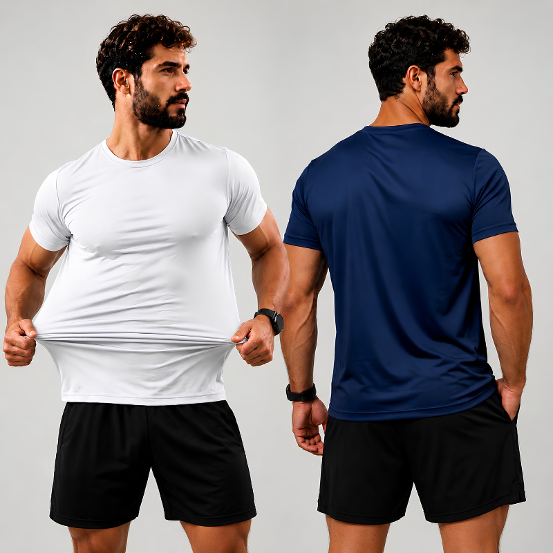 Camiseta Masculina Dry Fit Poliamida Academia Anti Odor Toque Gelado