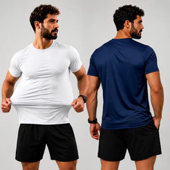 Camiseta Masculina Dry Fit Poliamida Academia Anti Odor Toque Gelado