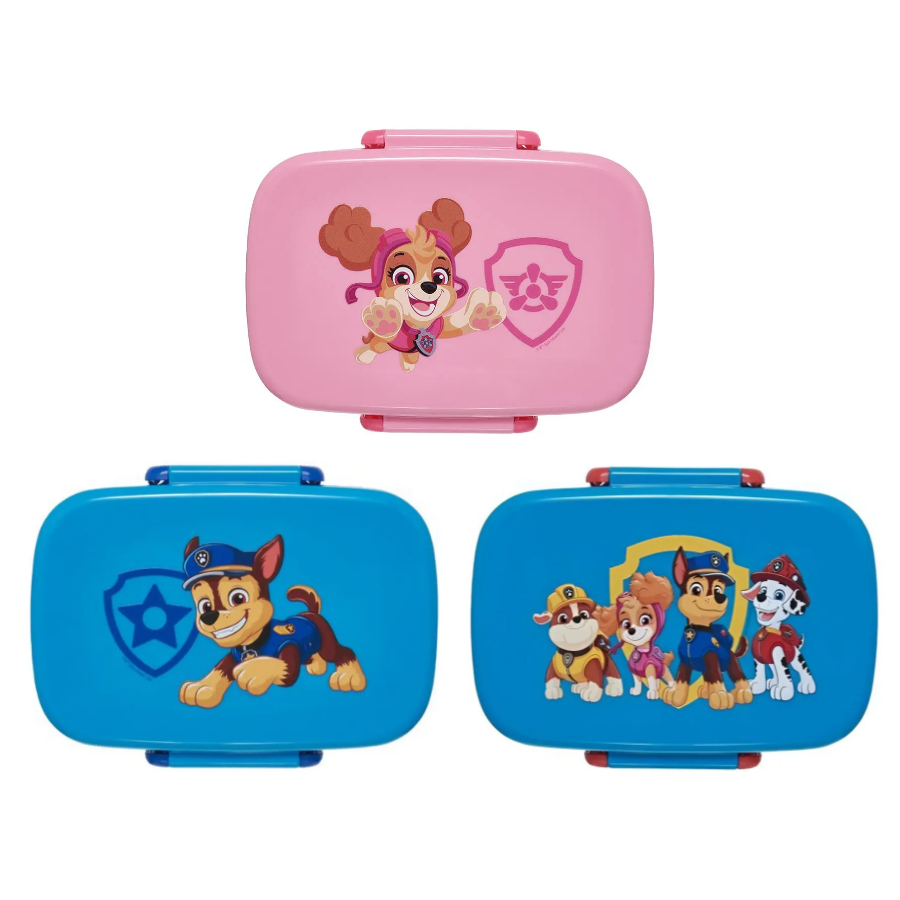 Bento Box Vácuo 900ml Turma da Patrulha Canina Acompanha Garfo e Colher Original - Pacific
