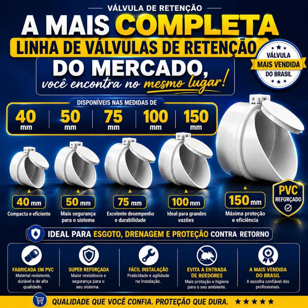 Válvula De Retenção PVC Esgoto 100 mm