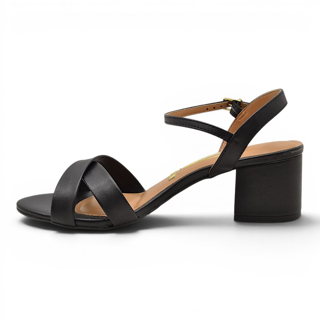 Sandalia Vizzano Feminina Salto Grosso Medio Palmilha Comfy Conforto Fivela Original · foto 2