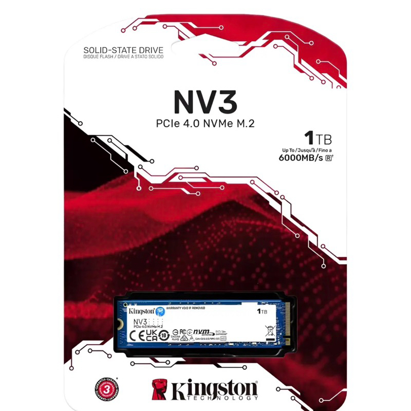 Ssd Nvme Kingston 1tb Nv3 M.2 2280 Pcie 4.0 Original