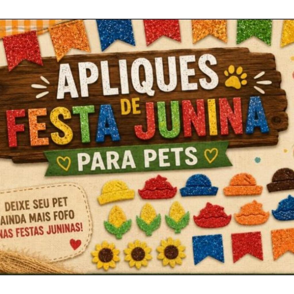 KIT ADESIVO Pet FESTA JUNINA Autocolante / p Gato E Cão AD Pet Eva Pet Shop Banho E Tosa