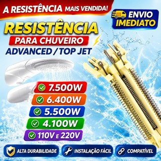 Resistência 7500W 220V p/ Ducha Advanced, Advanced Turbo e Top Jet Lorenzetti