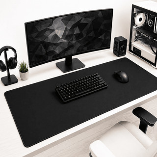 Mousepad Gamer Preto Sem Desenho Extra Grande 90 X 40 Cm