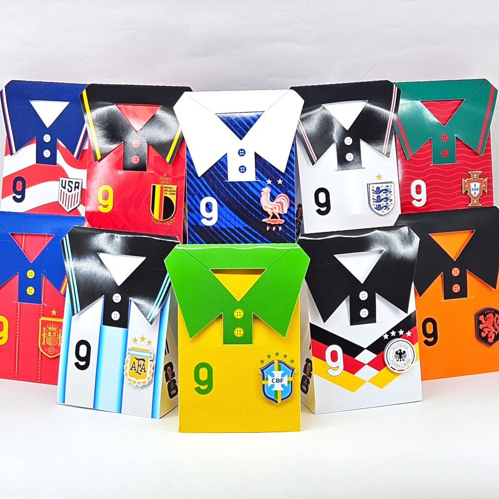 Kit Festa Infantil Lembrancinhas Personalizadas Prontas Para Uso Copa do Mundo 2026 de Futebol de Seleções