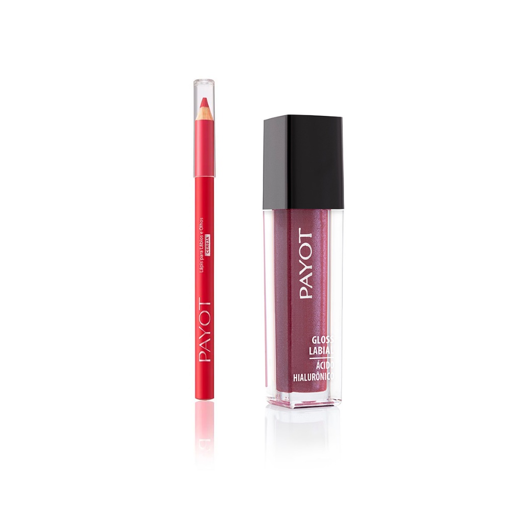 KIT LÁBIOS PAYOT - 11: Gloss BÚZIOS + Lápis CEREJA