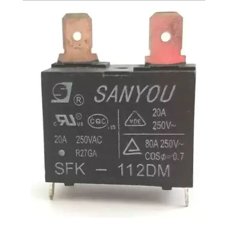 Relé Sanyou Sfk-112dm 12vdc 20a 250va Ar Condicionado Split