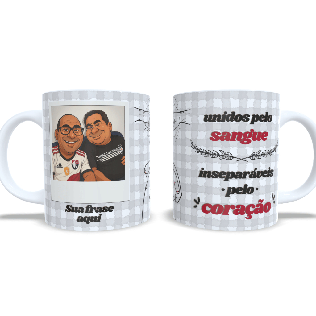 Caneca Personalizada  Irmão | Presente para Irmão | Com nome, foto ou caricatura | 325 Ml