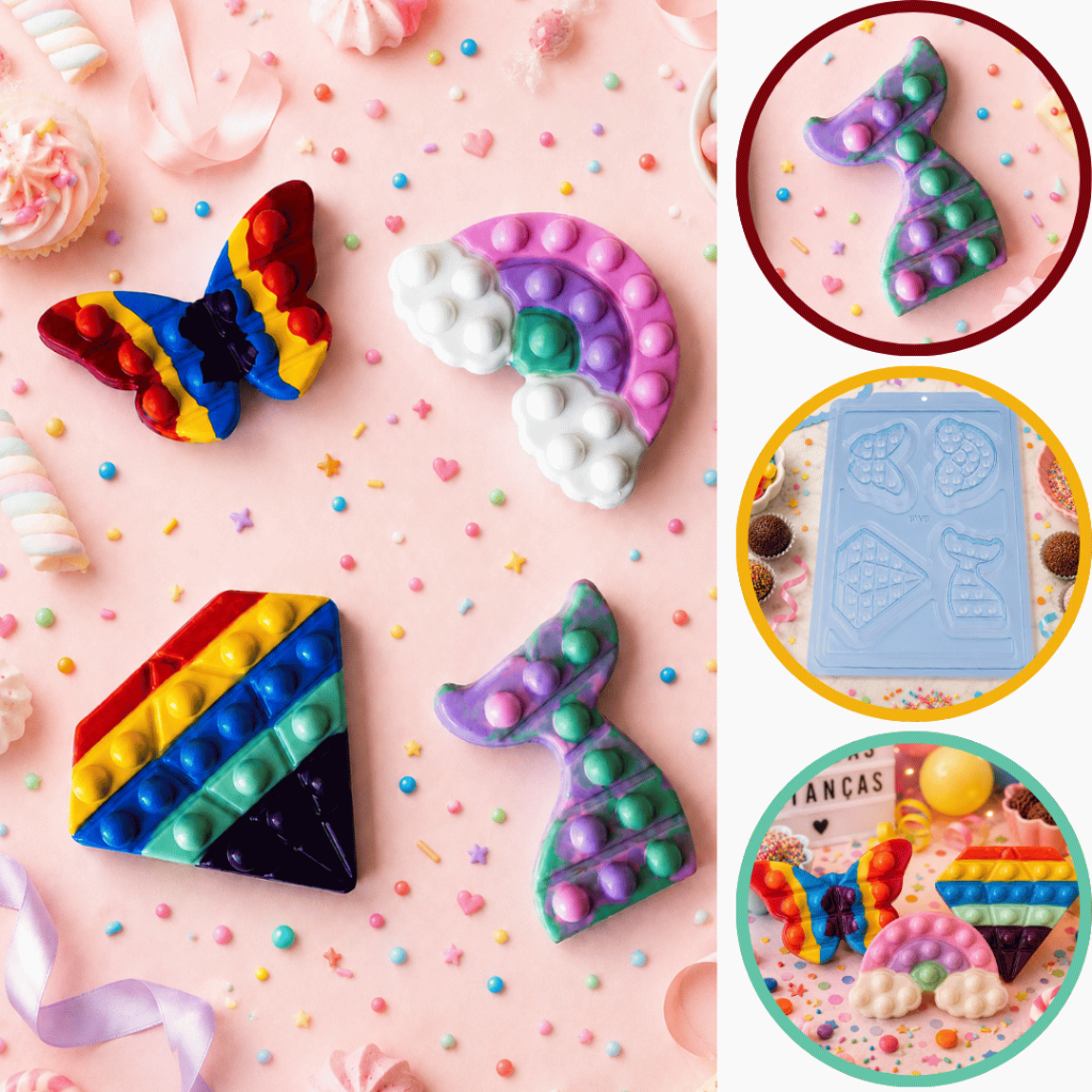 1~5 Forma BWB Pop It Divertido 1, Semiprofissional Simples Para Bombons SP 3666 (CHOCO)