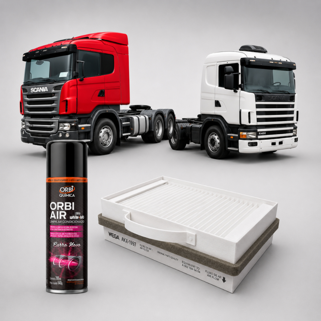 Filtro Ar Condicionado De Cabine + Limpa Ar Scania F94 K94 K230 L94 P94 P420 R94