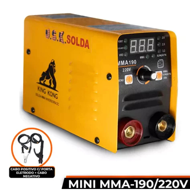 Máquina De Solda Inversora USK Mini 190 king kong - 220V - Função TIG