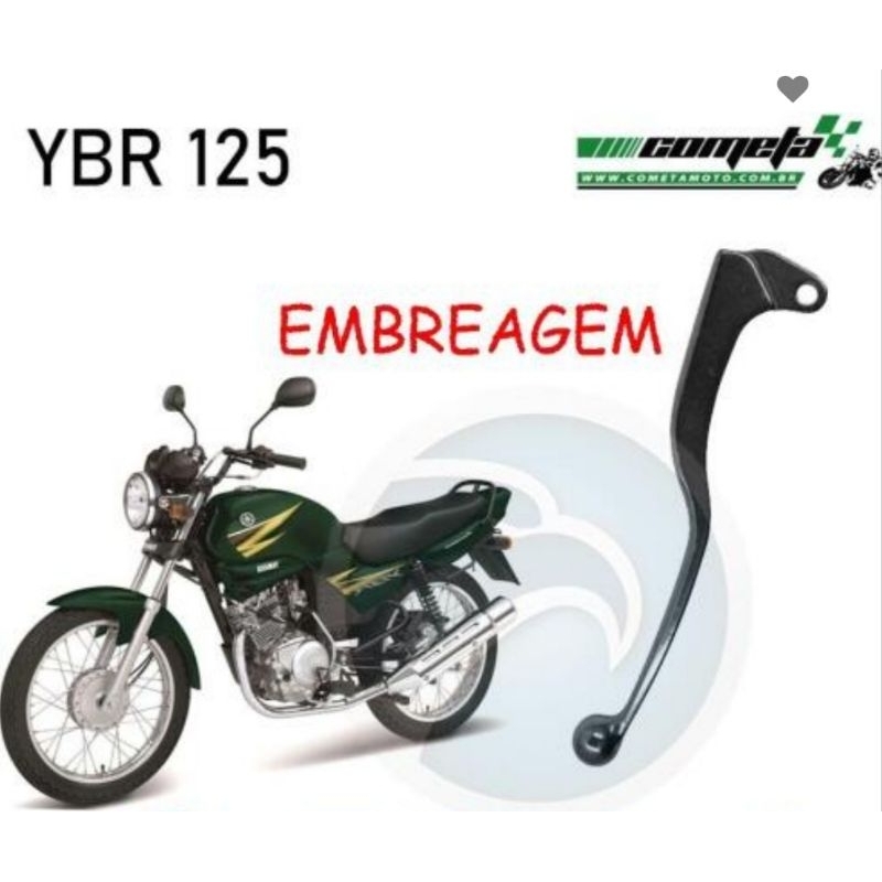 Manete Embreagem YBR 125 Preto Cromado Polido Longo