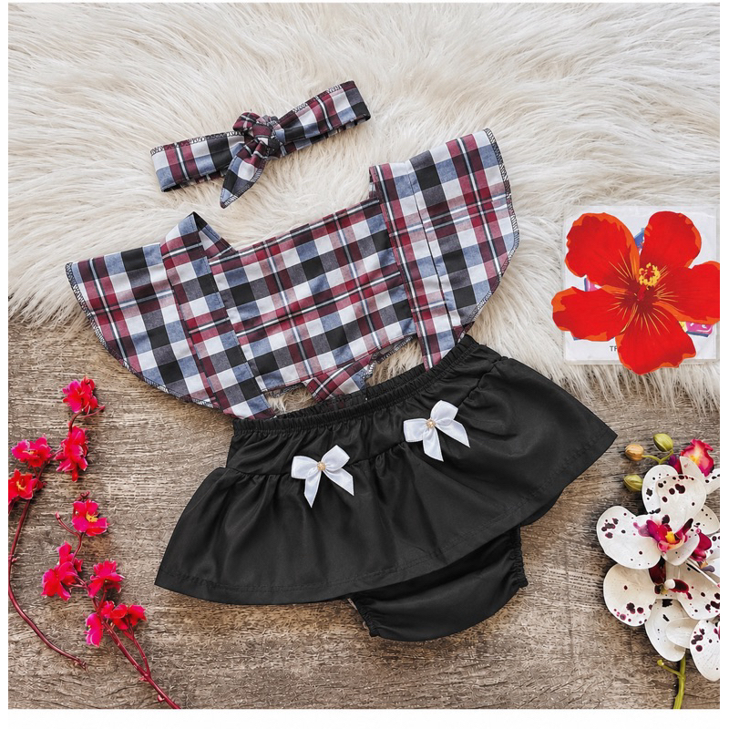 Jardineira Romper Body Bebê Menina Luxo Festa Vestido Mesversário Temático Festa Junina Caipira