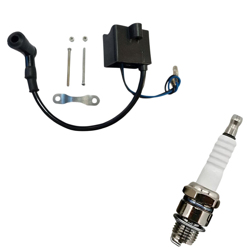 Kit Bobina CDI + Vela 80cc para Motor Bicicleta Motorizada Bike 2 Tempos até 80cc