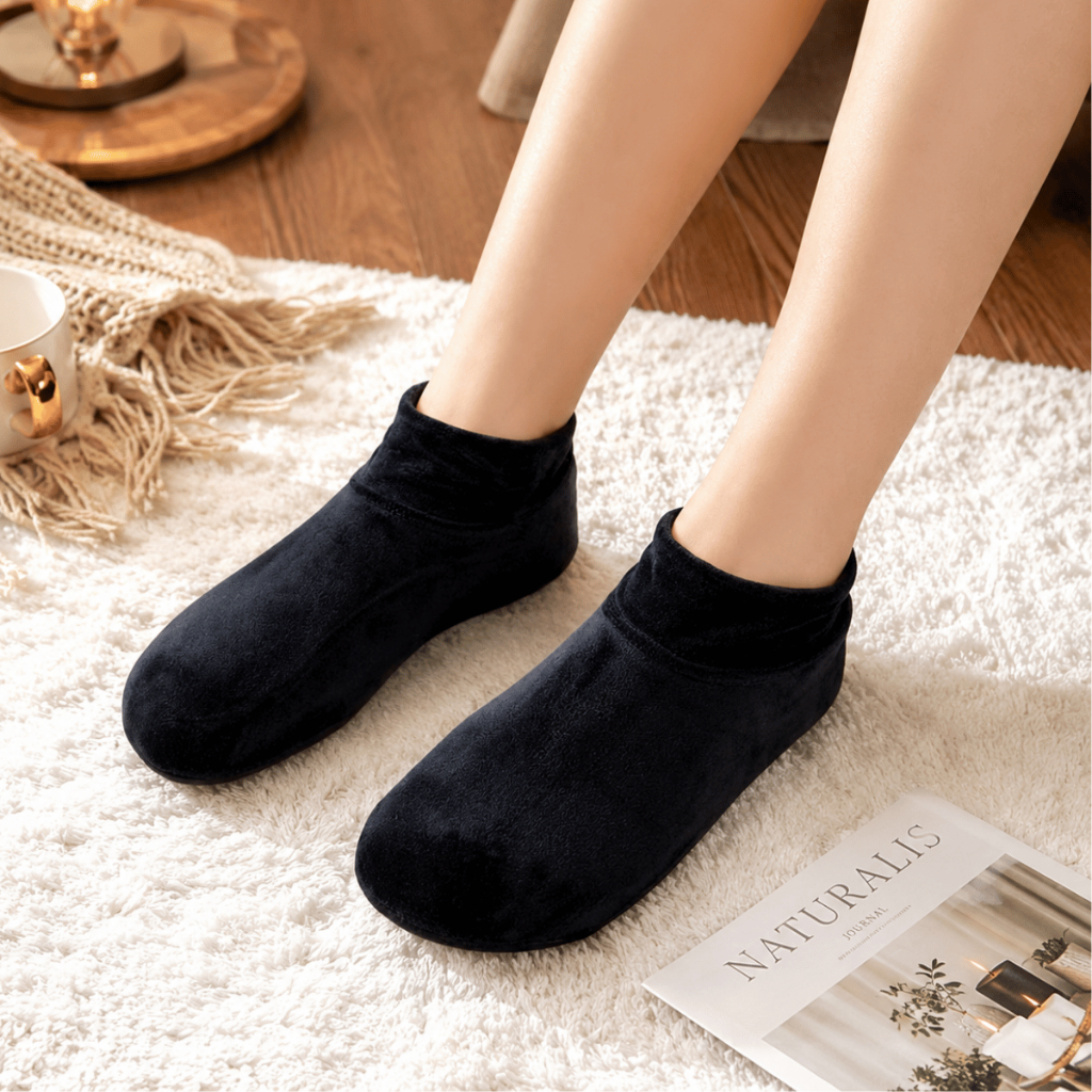 Meia Pantufa Peluciada Antiderrapante 36 ao 46 Colorida Hansiyu / Inverno Frio / Pelúcia Quentinha