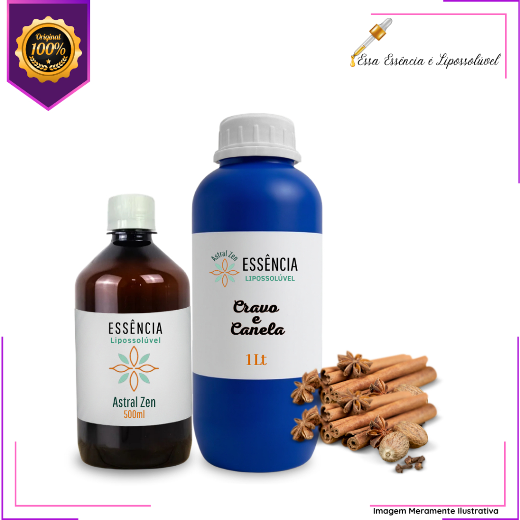 Essência Concentrada Cravo e Canela Vollmens Para Aromatizador - Sabonetes - Velas - Perfumes